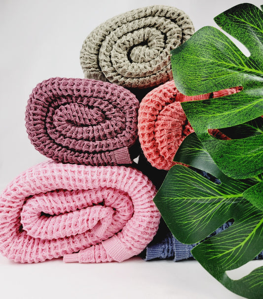 Bundle Waffle Soft Towels Lightweight Quick Dry