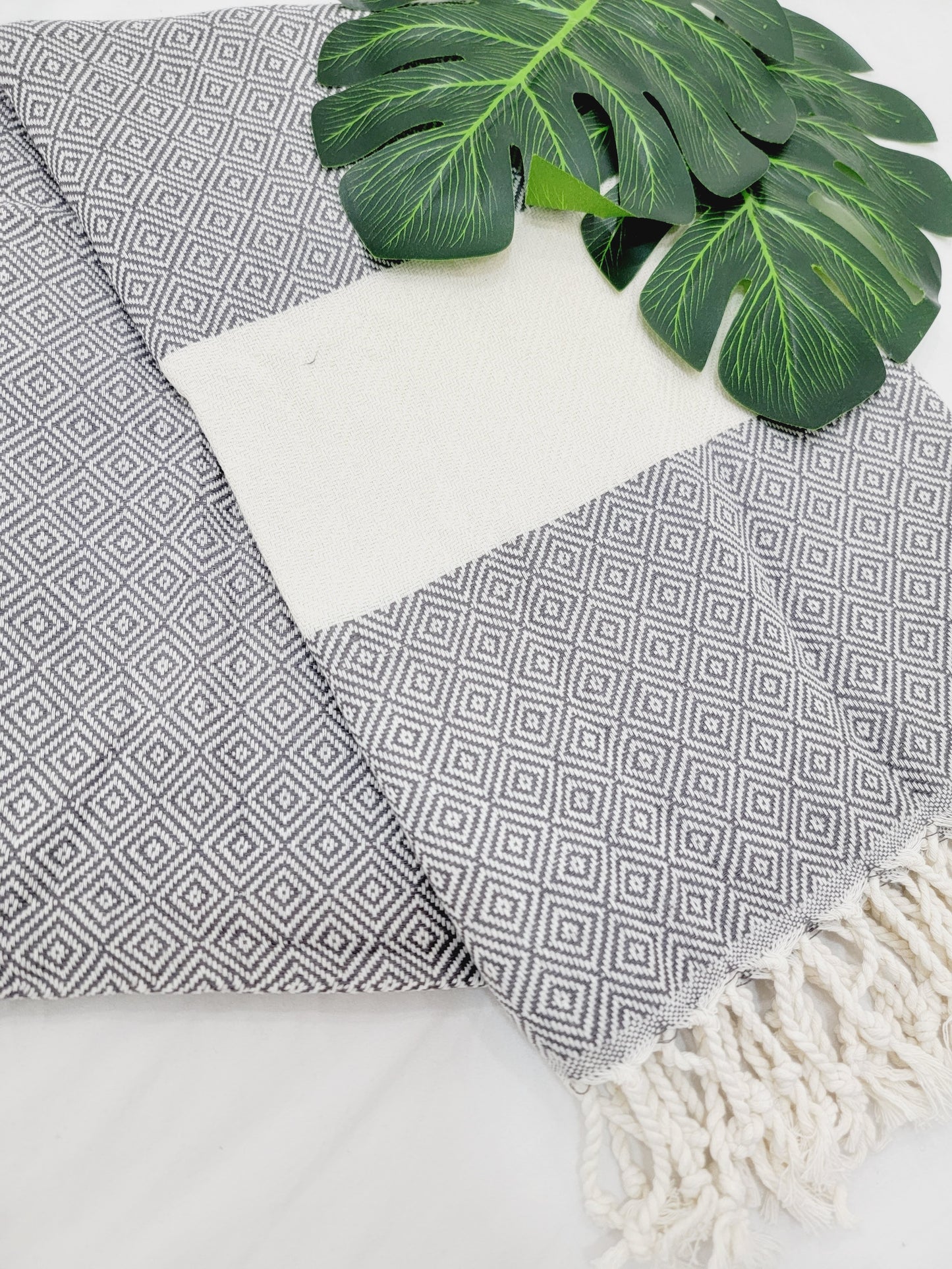 Beach/Bath Sand Free Towels-Easy Carry Quick Dry Thin Towel- Gray