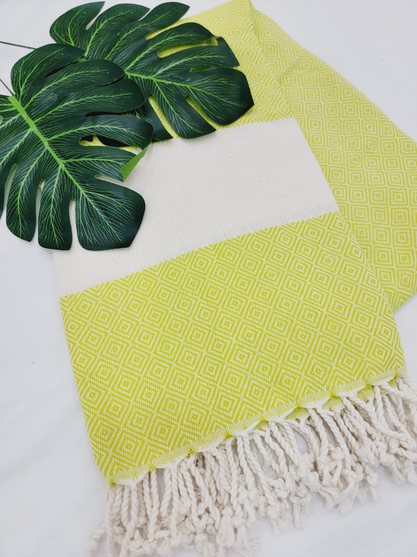 Beach/Bath Sand Free Towels-Easy Carry Quick Dry Thin Towel-Neon