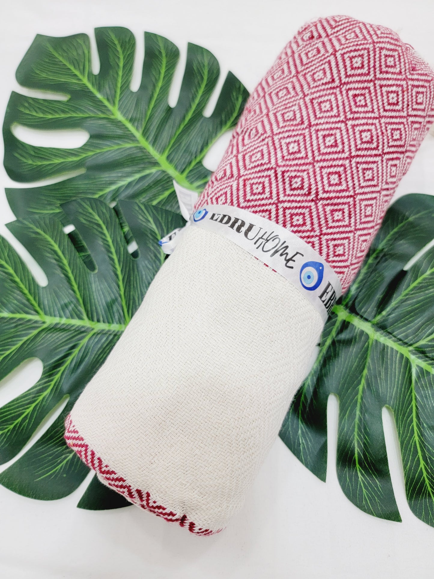 Beach/Bath Sand Free Towels-Easy Carry Quick Dry Thin Towel- Cherry