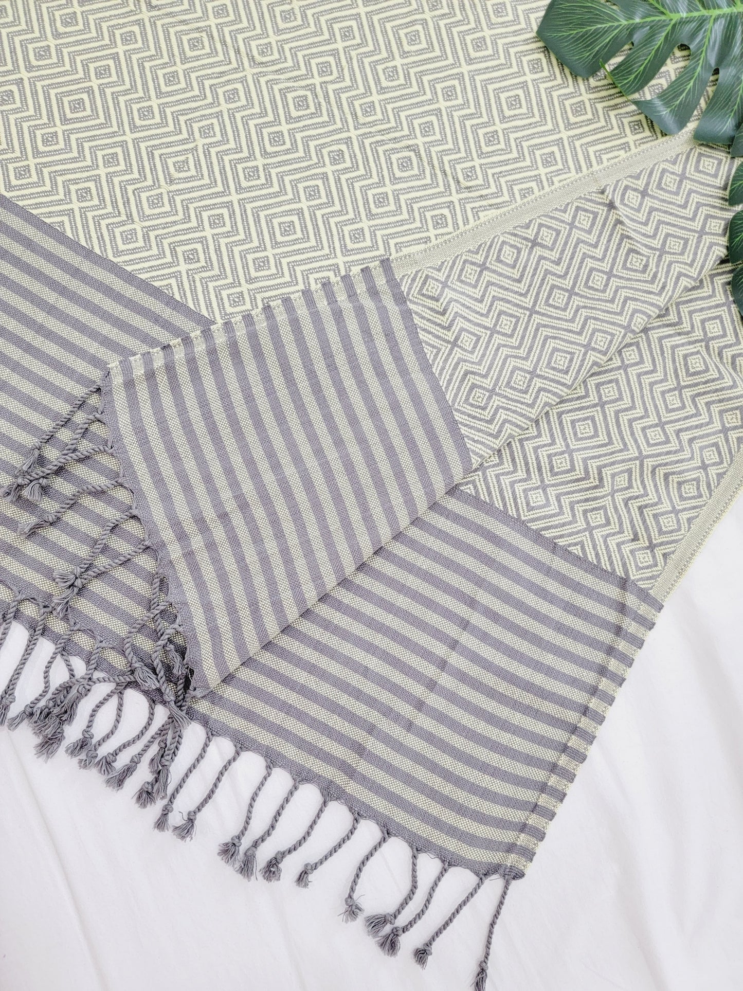 Beach/Bath Sand Free Towels-Easy Carry Quick Dry Thin Towel - Lemon