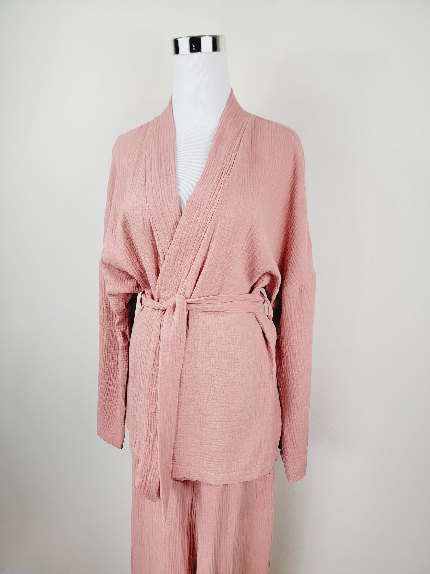 Breathable Muslin Set for Women, Versatile Everyday Wear , Blush