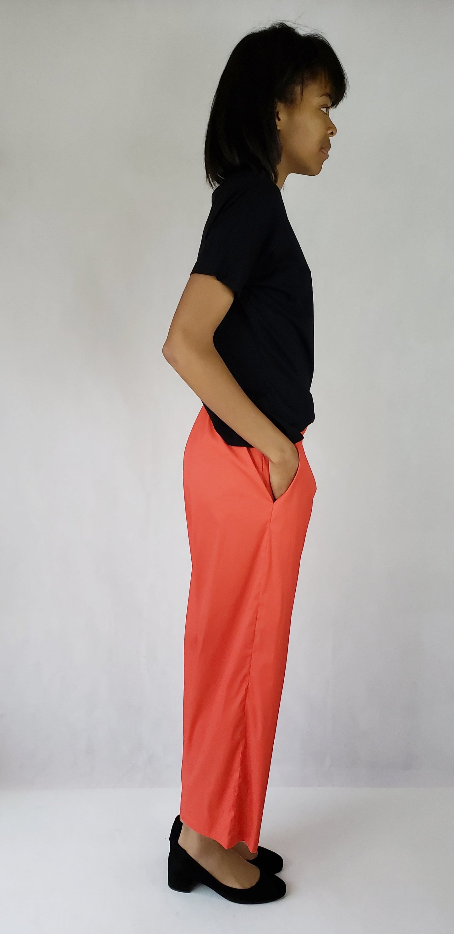 CULOTTES, ELASTICATED BELT TROUSERS WITH POCKETS - EEBRU