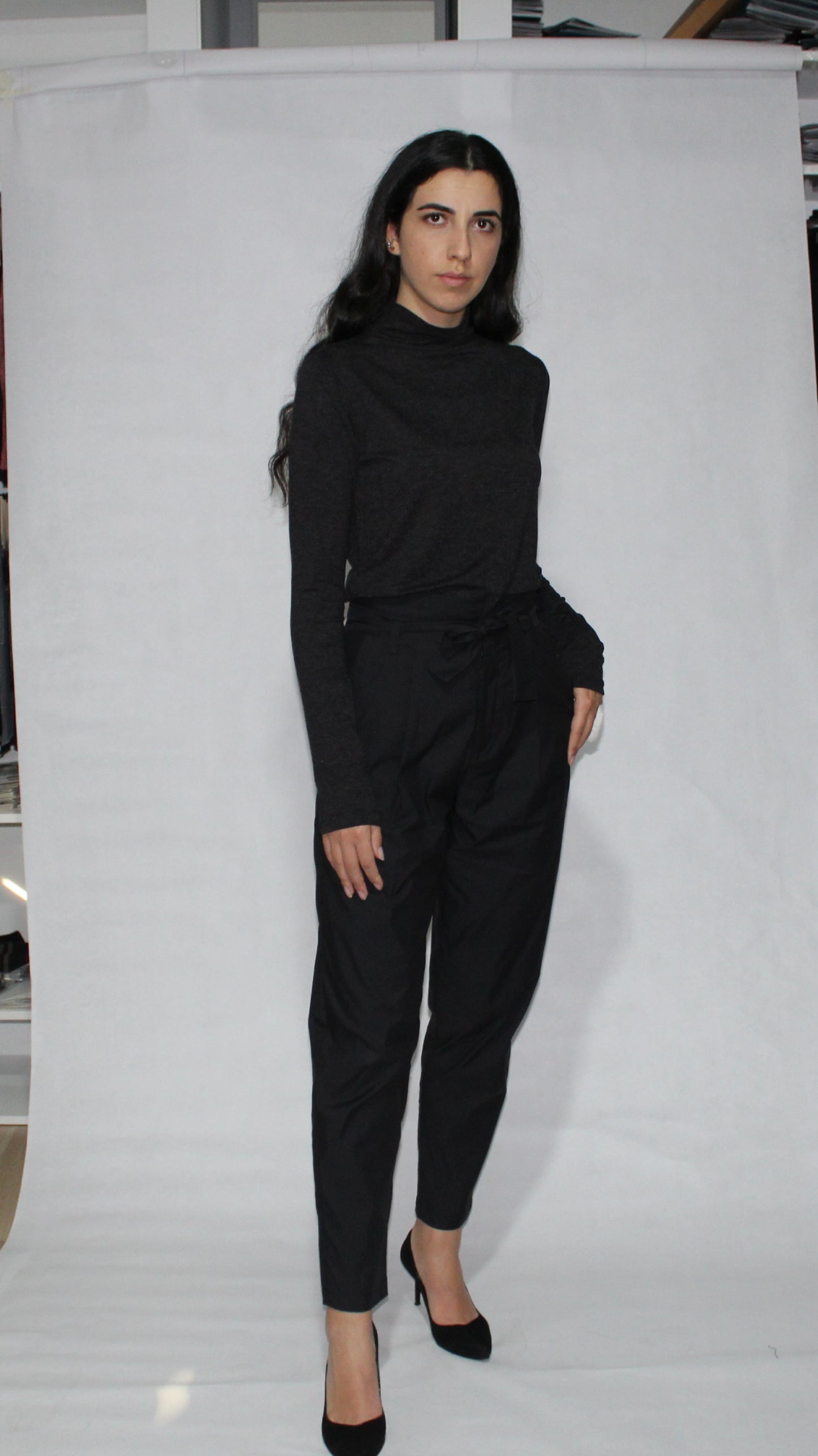 LONG MOCK NECK SWEATER TOP - EEBRU