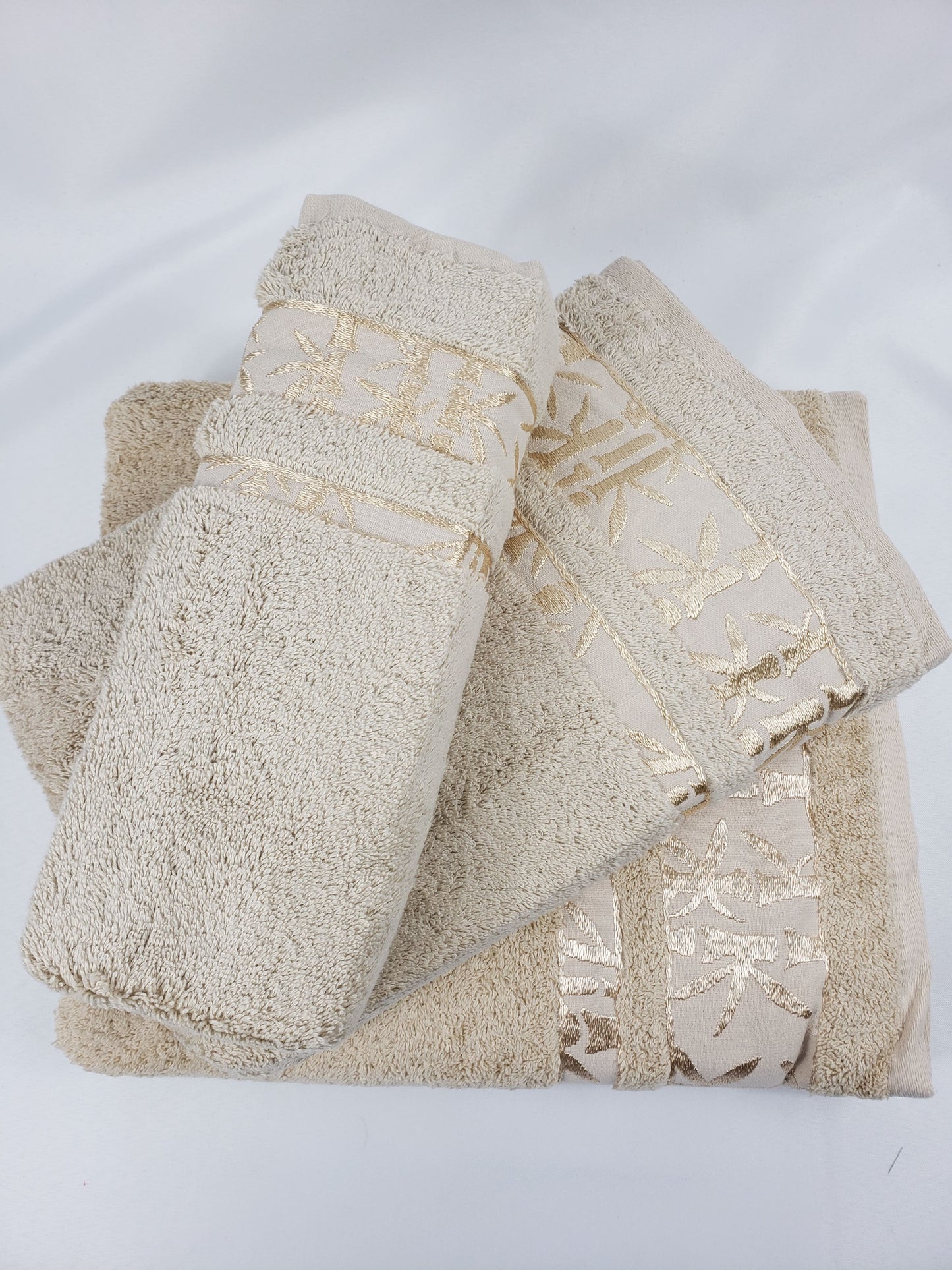Juego de Toallas de Baño Beige - Gruesas Calidad Premium