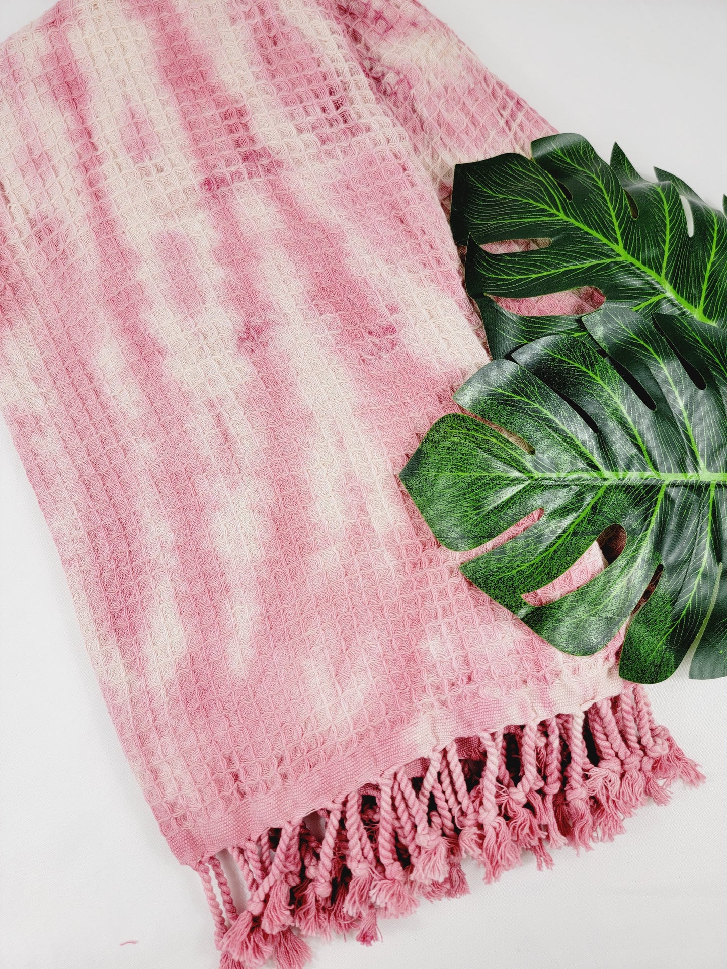 Toalla de baño, Toalla de gofre, Toalla de playa turca, Tie dye hecho a mano