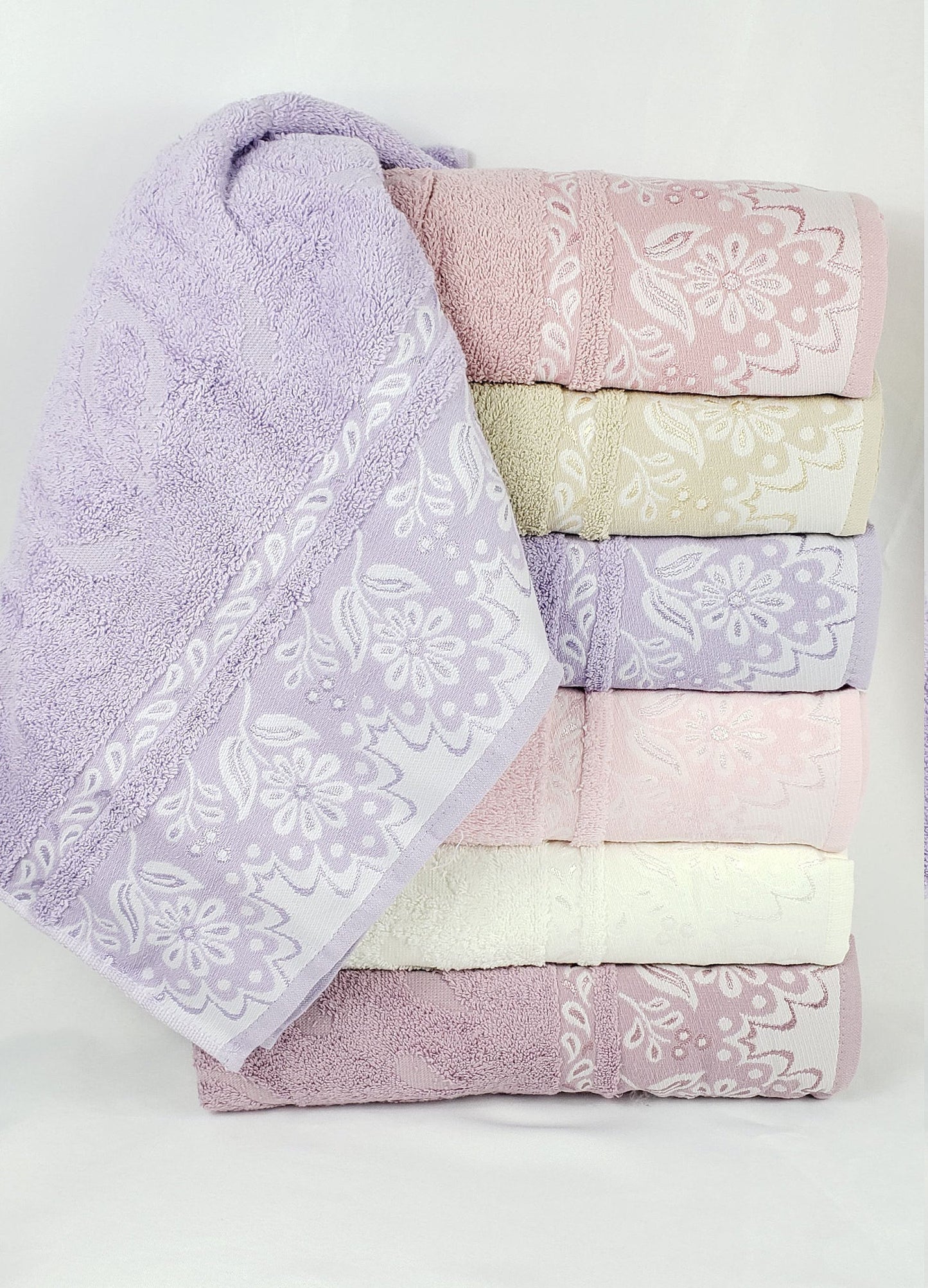BATH / HAND TOWEL Premium Quality - BEIGE VIOLET