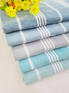 Easy carry Quick Dry Towel, Authentic Turkish Towel - Light Aqua