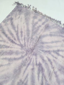 Waffle Throw Blanket, Multi functional Turkish Towel, Hand Tie dye Plum