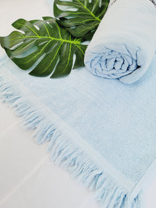 One sided Terry Towel - Sand free beach and Bath towel- Blue