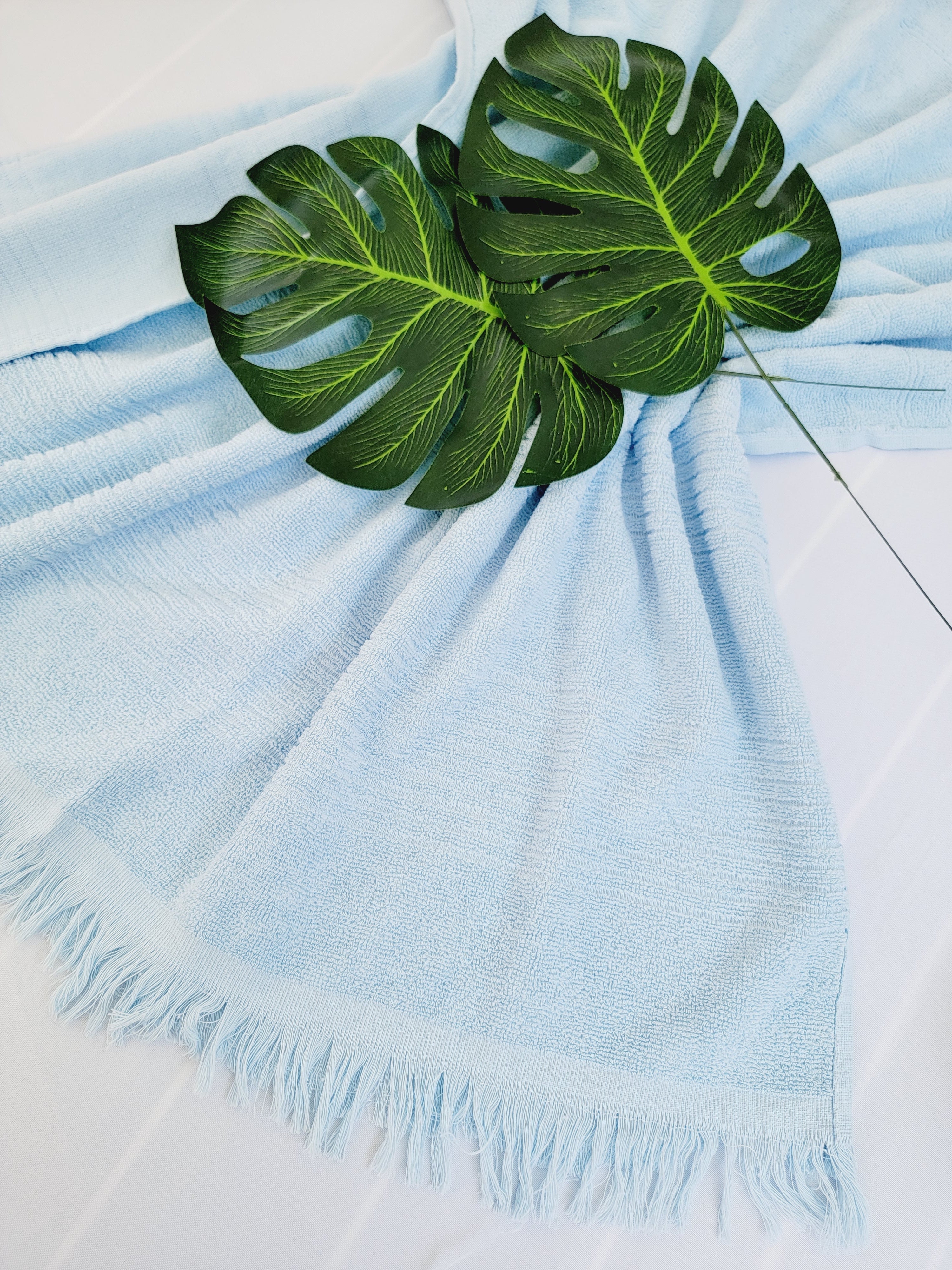One sided Terry Towel - Sand free beach and Bath towel- Blue