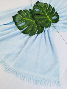 One sided Terry Towel - Sand free beach and Bath towel- Blue