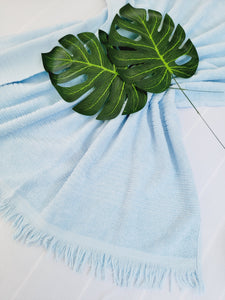 One sided Terry Towel - Sand free beach and Bath towel- Blue