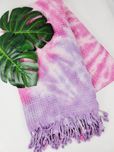 Bundle 5 Pack Bath,Beach Towel, Waffle Tie dye Towel