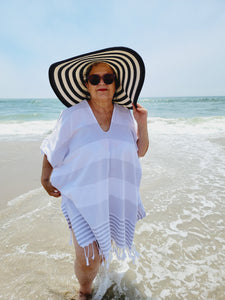 Beach cover up, Beach Dress - Gray