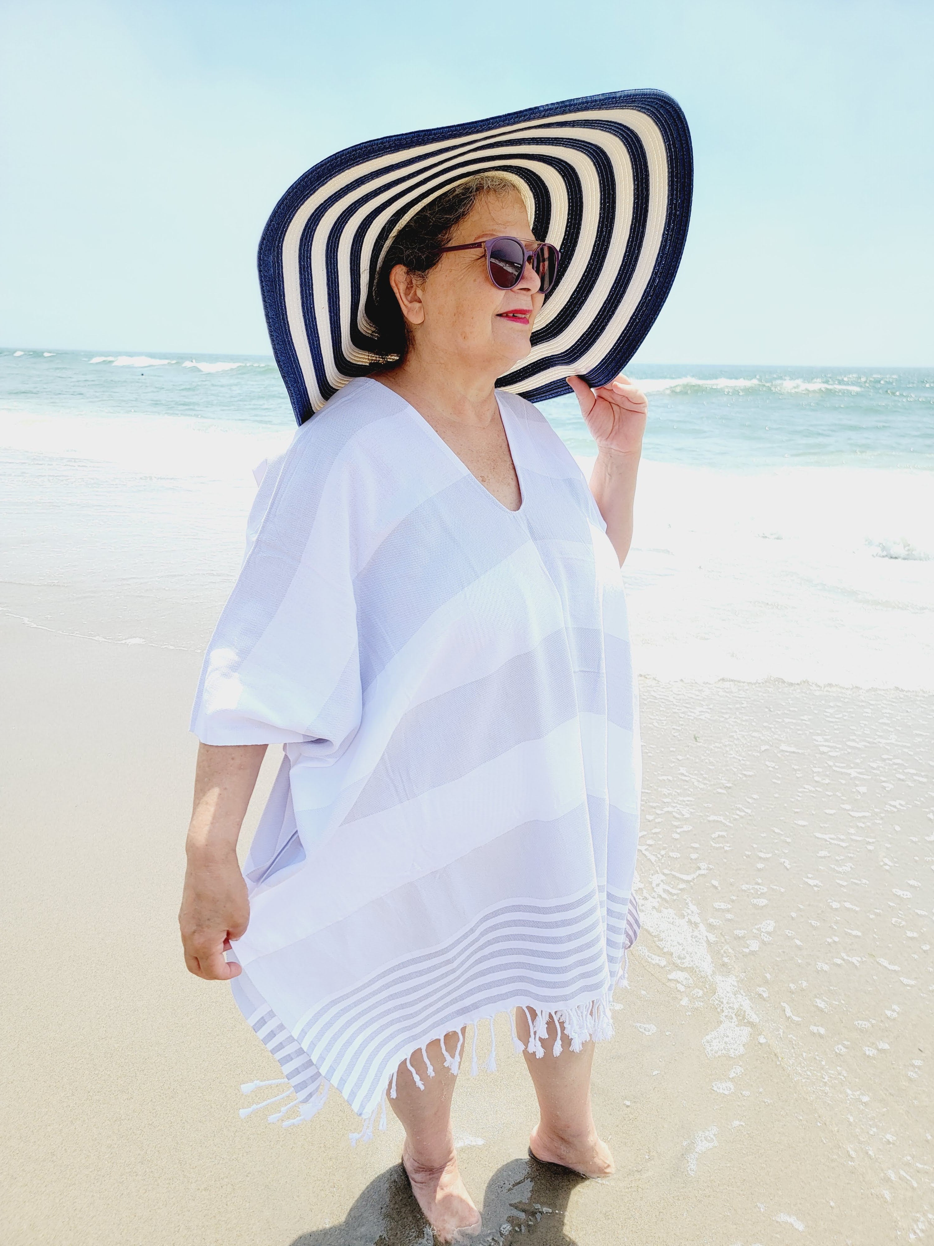 Beach cover up, Beach Dress - Gray