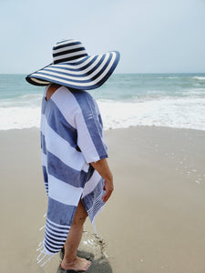 Beach cover up, Beach Dress - Navy