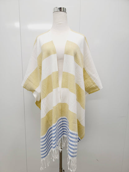 Beach cover up, Beach Dress open front - Mustard