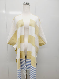 Beach cover up, Beach Dress open front - Mustard