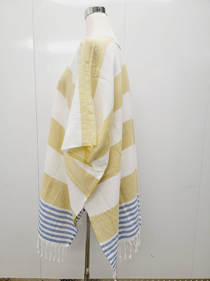 Beach cover up, Beach Dress open front - Mustard