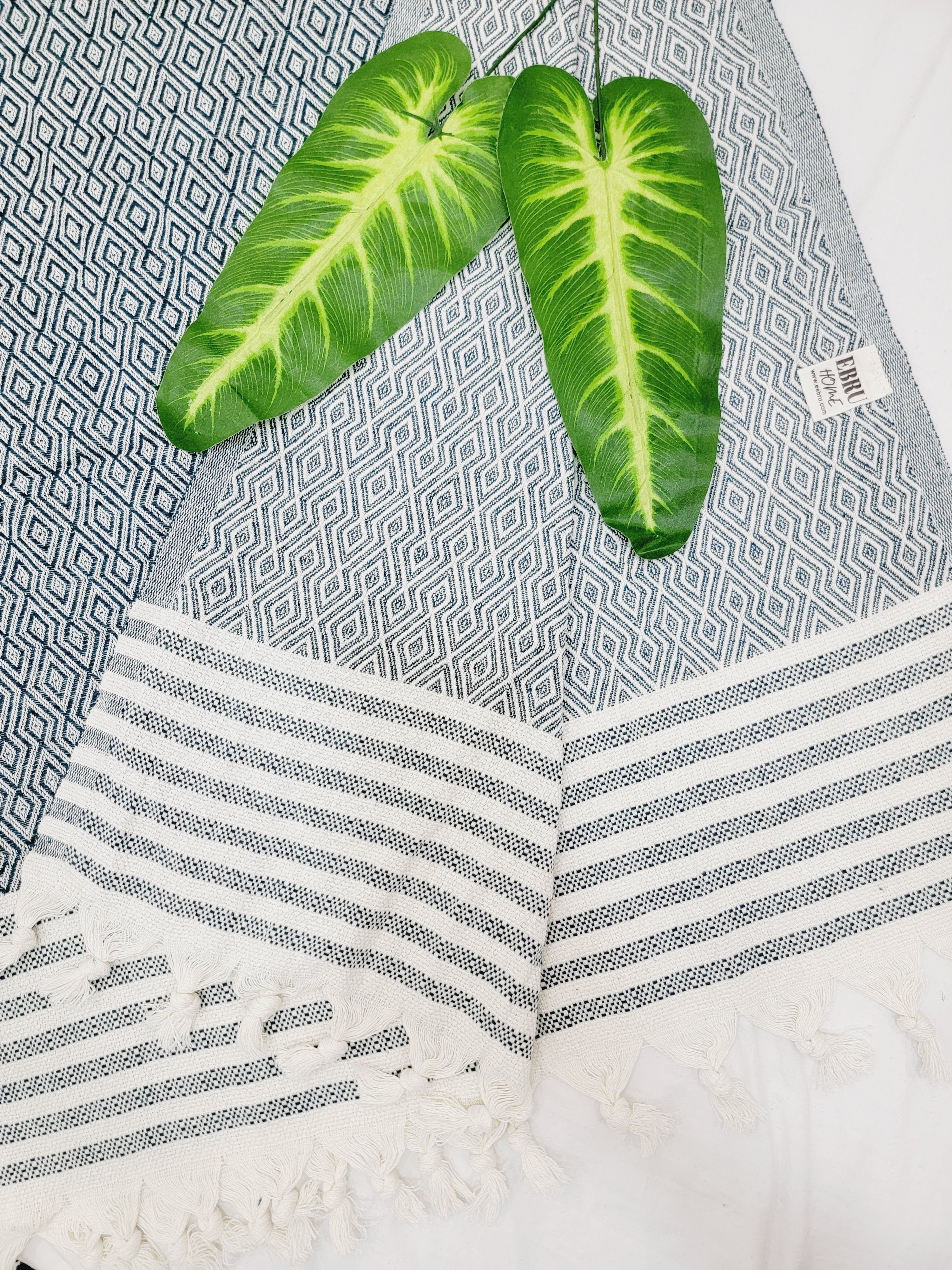 Throw Blanket,Sofa Cover, Cotton Throw Decoration in Aqua