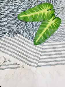 Throw Blanket,Sofa Cover, Cotton Throw Decoration in Aqua
