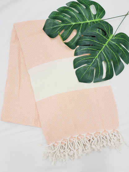 Beach/Bath Sand Free Towels-Easy Carry Quick Dry Thin Towel- Apricot