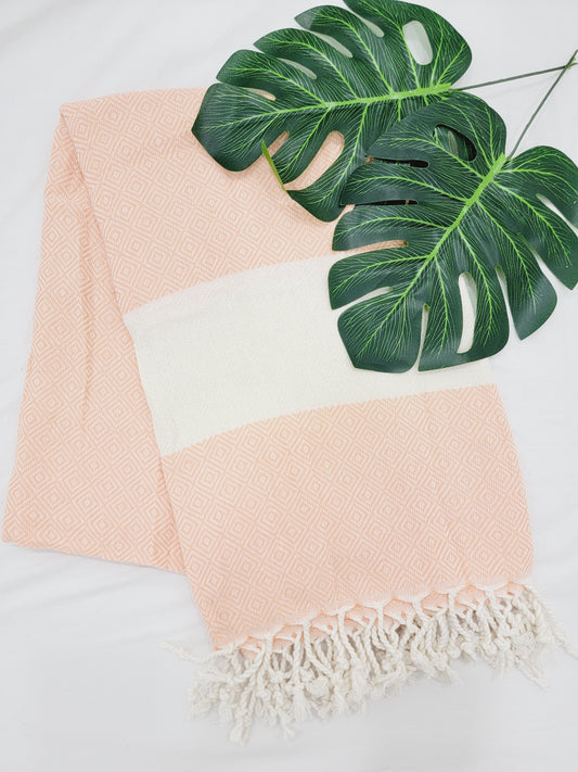 Beach/Bath Sand Free Towels-Easy Carry Quick Dry Thin Towel- Apricot
