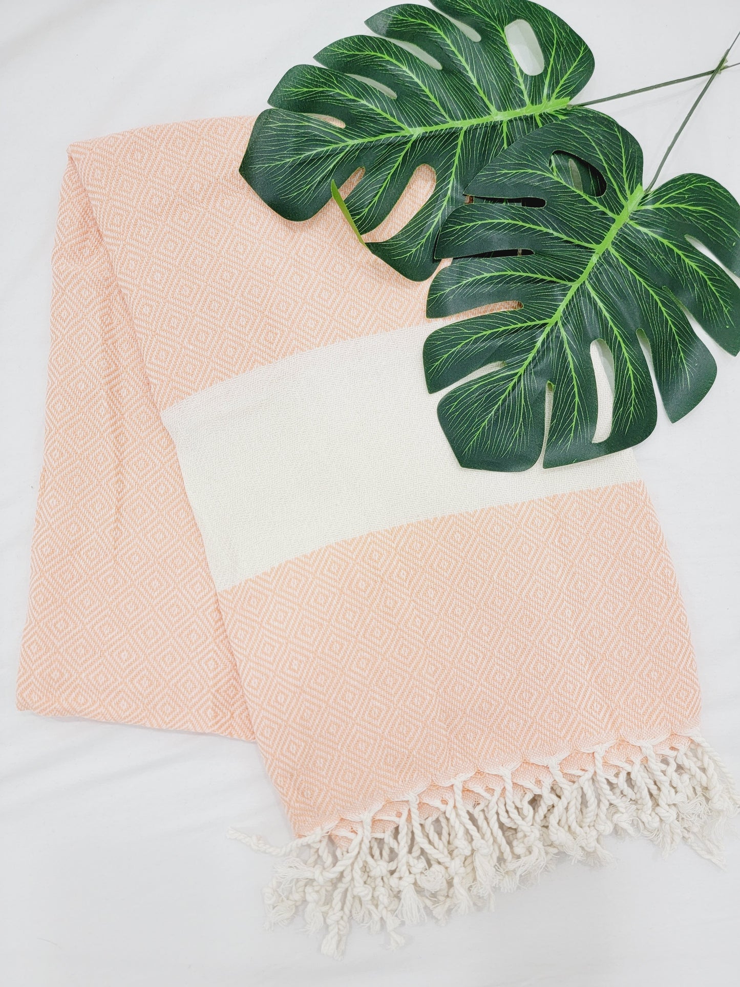 Beach/Bath Sand Free Towels-Easy Carry Quick Dry Thin Towel- Apricot