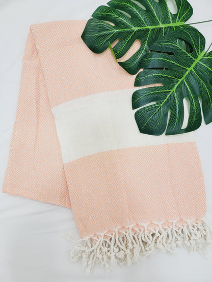 Beach/Bath Sand Free Towels-Easy Carry Quick Dry Thin Towel- Apricot