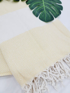 Beach/Bath Sand Free Towels-Easy Carry Quick Dry Thin Towel- Lemon
