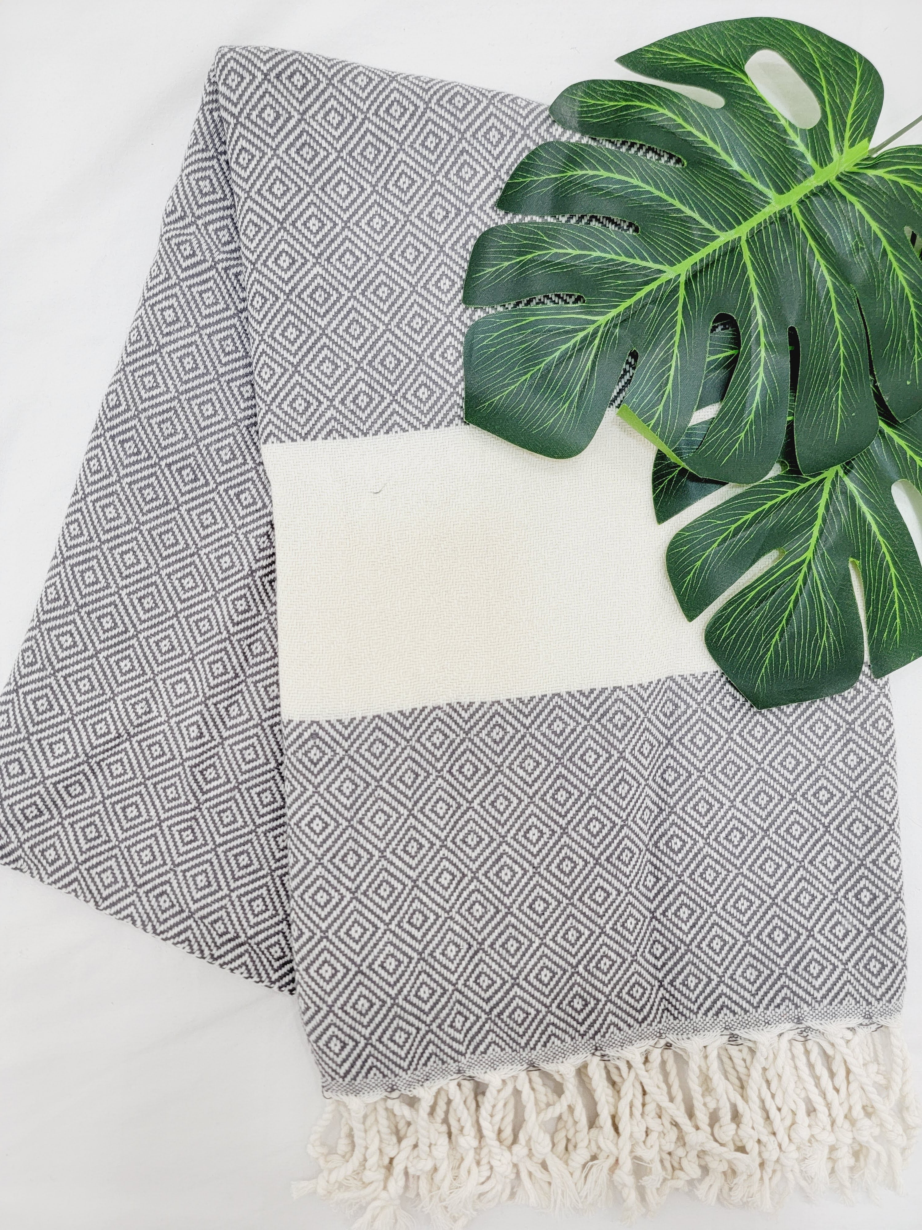 Beach/Bath Sand Free Towels-Easy Carry Quick Dry Thin Towel- Gray