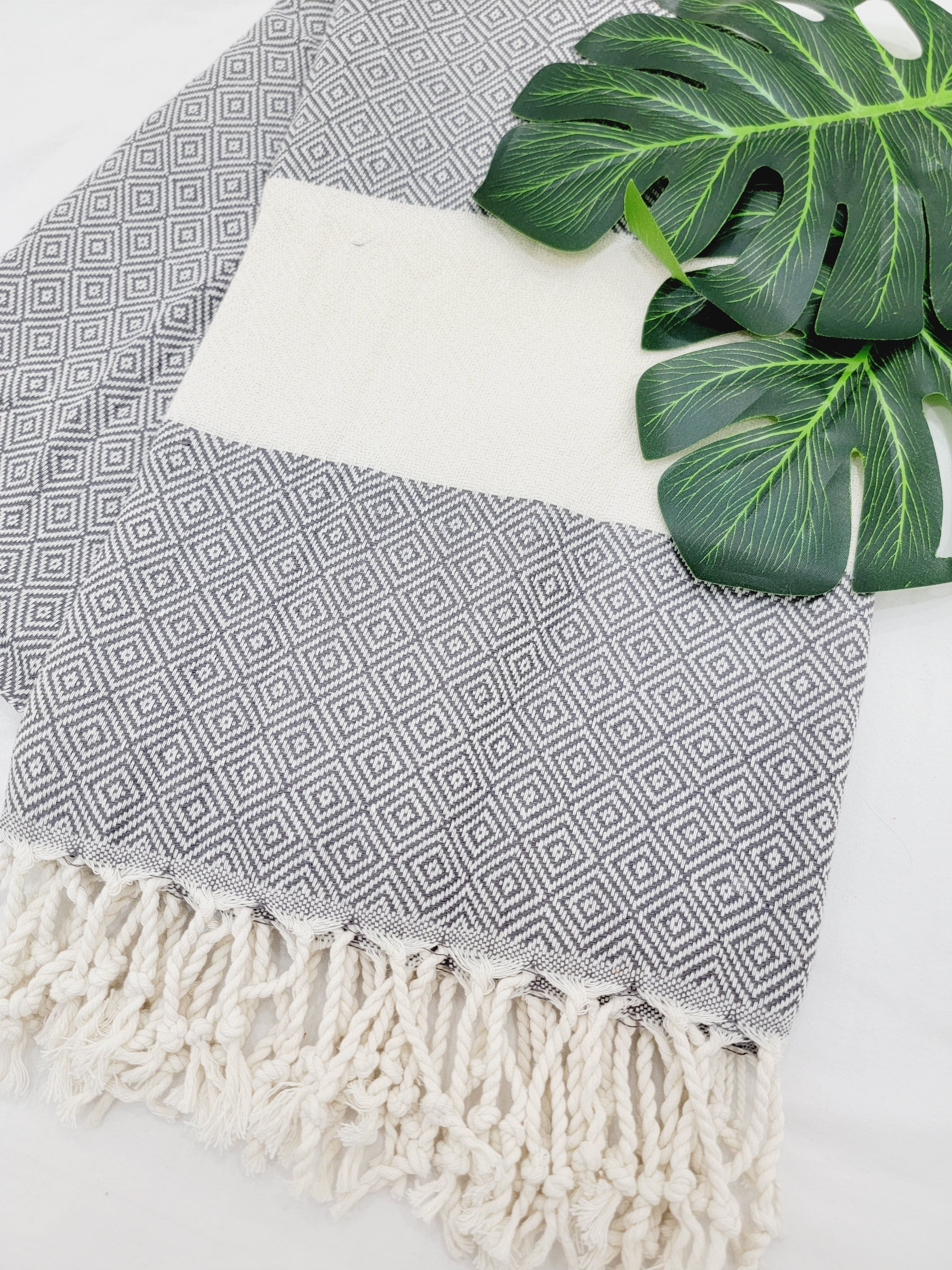 Beach/Bath Sand Free Towels-Easy Carry Quick Dry Thin Towel- Gray