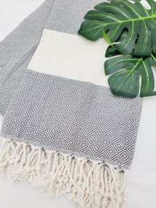 Beach/Bath Sand Free Towels-Easy Carry Quick Dry Thin Towel- Gray