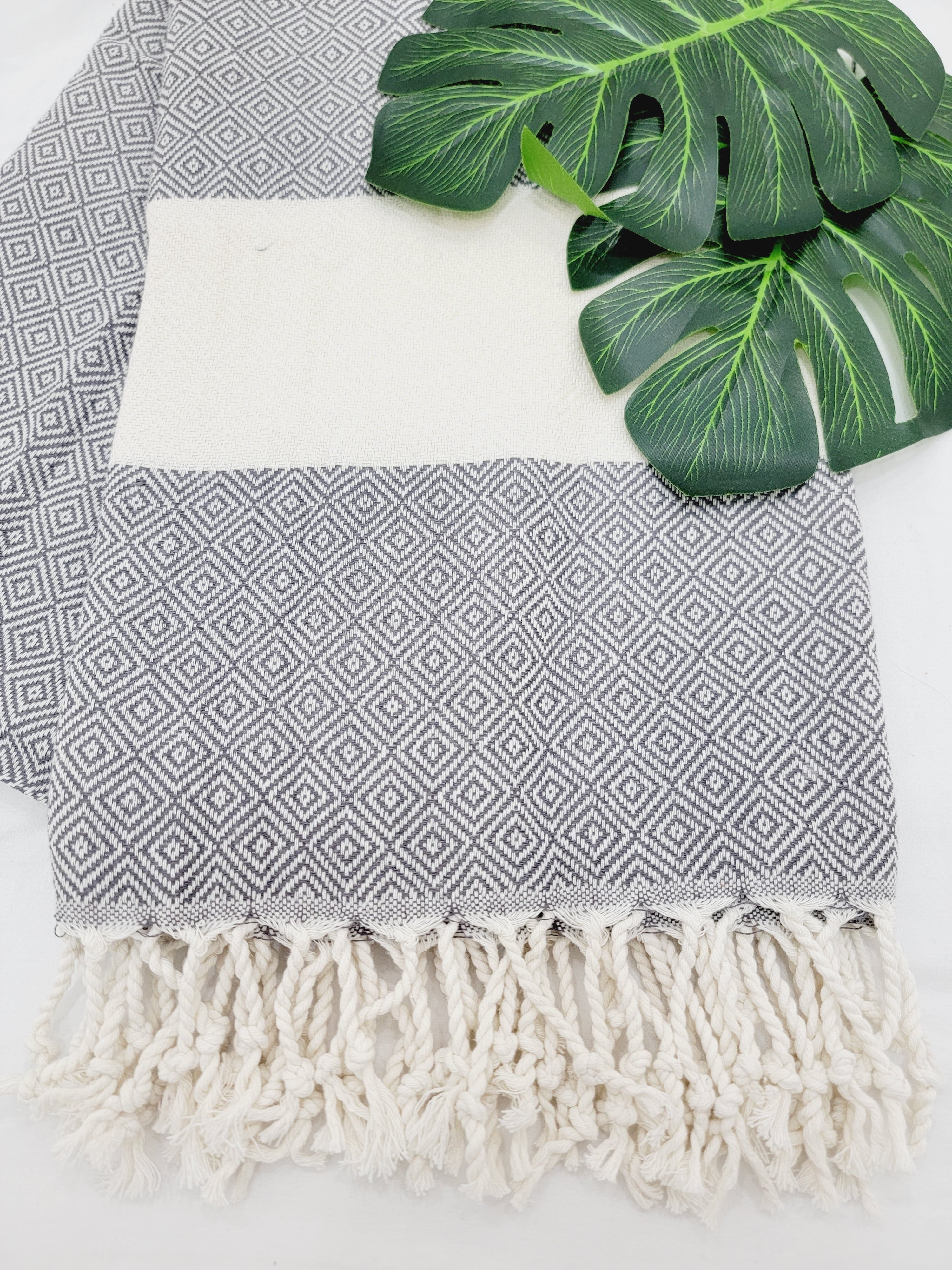 Beach/Bath Sand Free Towels-Easy Carry Quick Dry Thin Towel- Gray