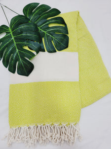 Beach/Bath Sand Free Towels-Easy Carry Quick Dry Thin Towel-Neon