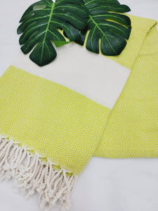 Beach/Bath Sand Free Towels-Easy Carry Quick Dry Thin Towel-Neon