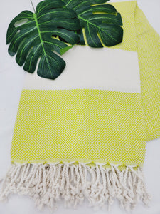 Beach/Bath Sand Free Towels-Easy Carry Quick Dry Thin Towel-Neon