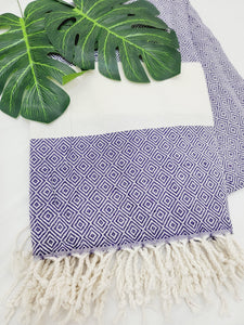 Beach/Bath Sand Free Towels-Easy Carry Quick Dry Thin Towel-Grape