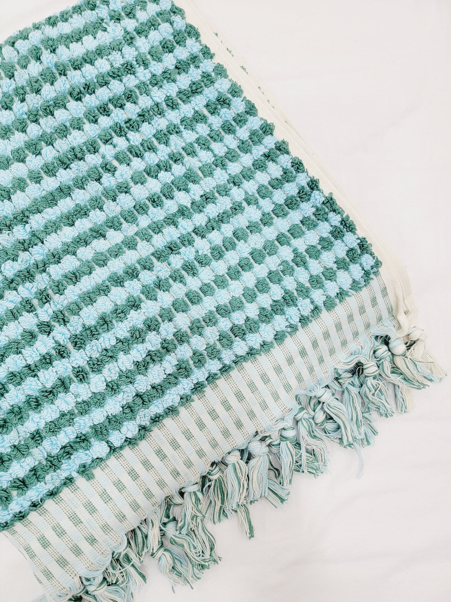 Toalla de rizo de una cara - Toalla de baño y playa sin arena - Verdoso