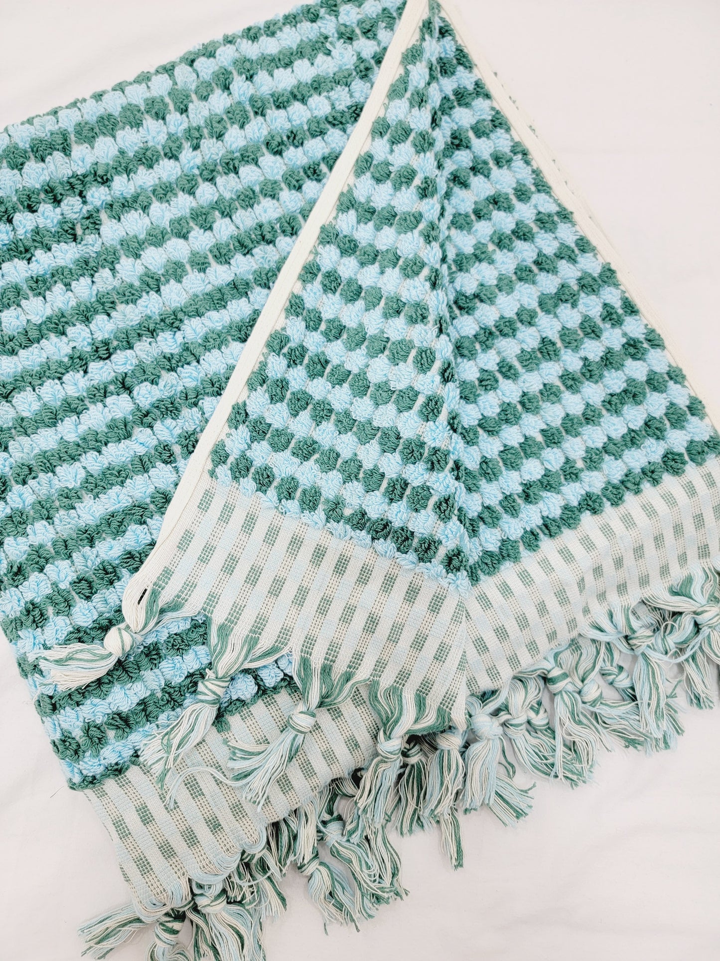 Toalla de rizo de una cara - Toalla de baño y playa sin arena - Verdoso