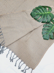 Beach/Bath Sand Free Towels-Easy Carry Quick Dry Thin Towel - Golden