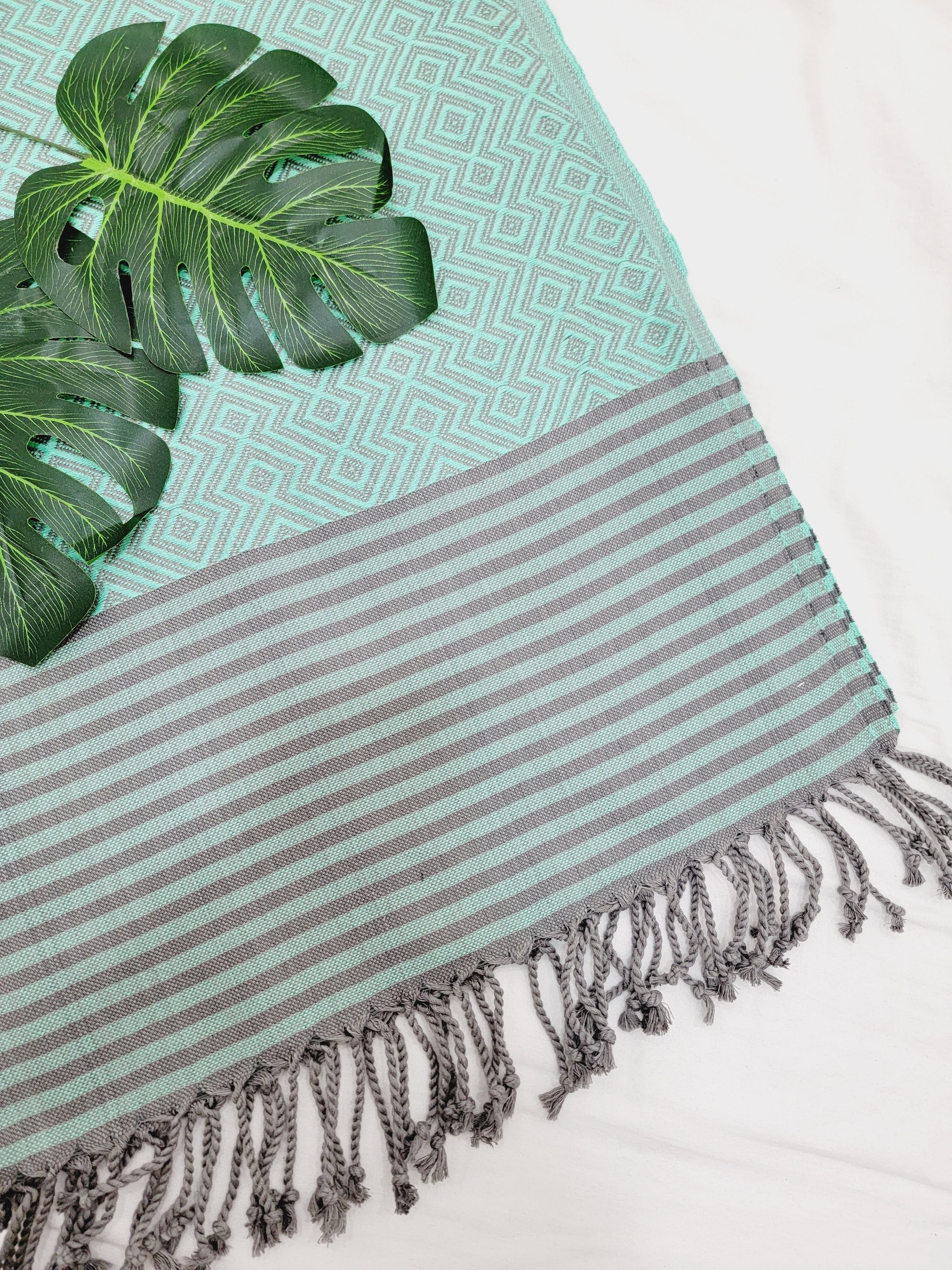 Beach/Bath Sand Free Towels-Easy Carry Quick Dry Thin Towel - Green