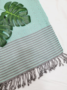 Beach/Bath Sand Free Towels-Easy Carry Quick Dry Thin Towel - Green