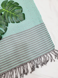 Beach/Bath Sand Free Towels-Easy Carry Quick Dry Thin Towel - Green