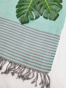 Beach/Bath Sand Free Towels-Easy Carry Quick Dry Thin Towel - Green