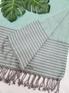 Beach/Bath Sand Free Towels-Easy Carry Quick Dry Thin Towel - Green