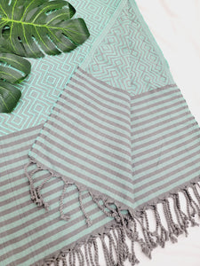 Beach/Bath Sand Free Towels-Easy Carry Quick Dry Thin Towel - Green