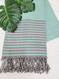 Beach/Bath Sand Free Towels-Easy Carry Quick Dry Thin Towel - Green