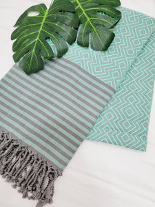 Beach/Bath Sand Free Towels-Easy Carry Quick Dry Thin Towel - Green